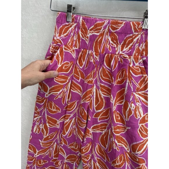 Sincerely Jules Women's Pink Orange Linen Blend Pants Size S NWT - Picture 2 of 8